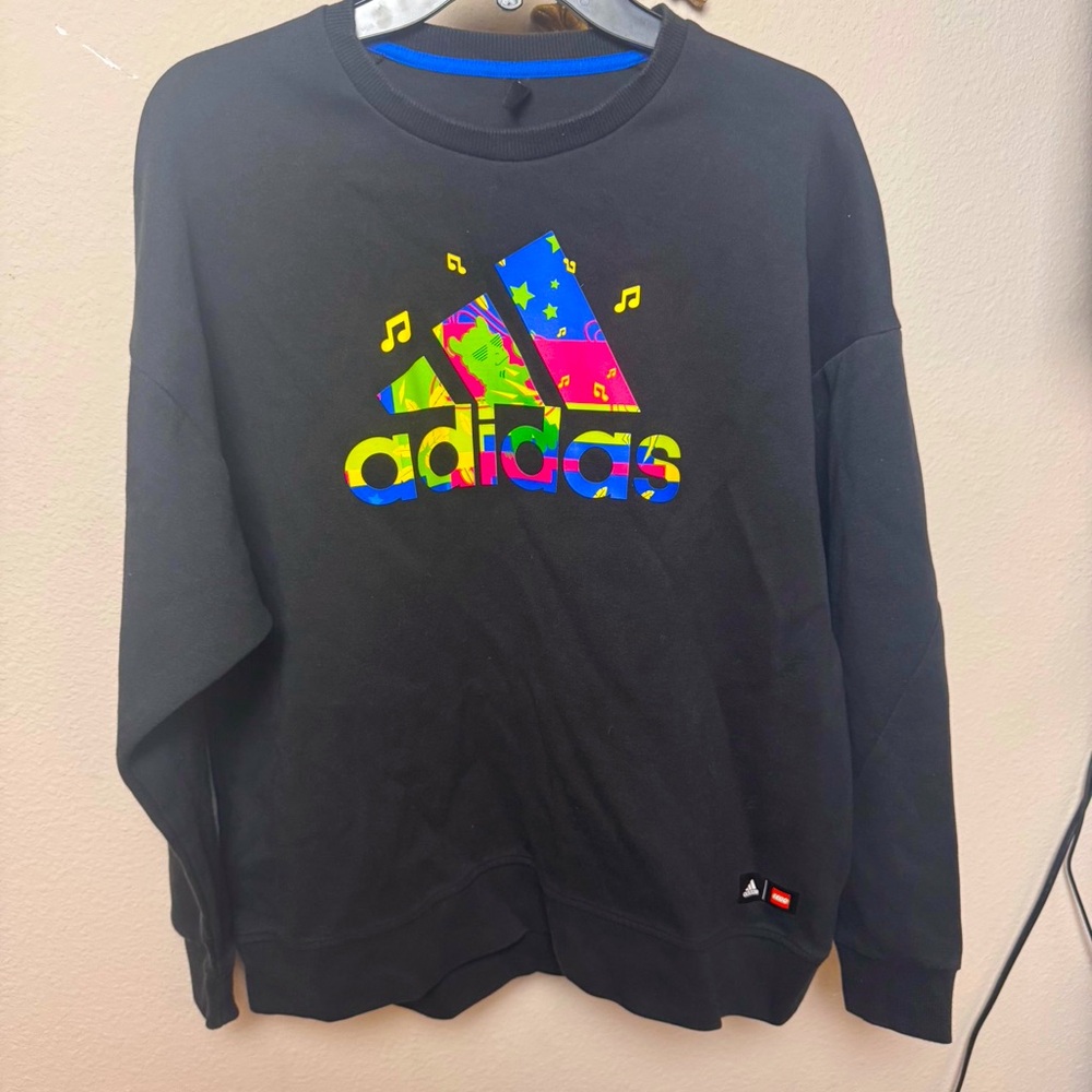 Kids Adidas x LEGO VIDIYO Crewneck Sweatshirt H65319 Black‎